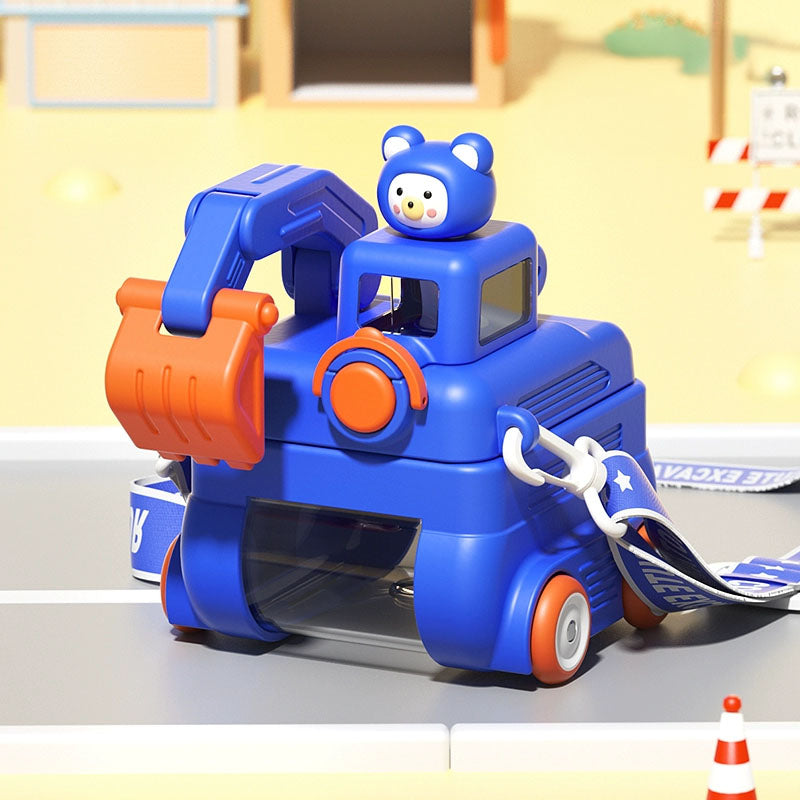 Excavator Water Bottle for Kids – With Carry Strap
