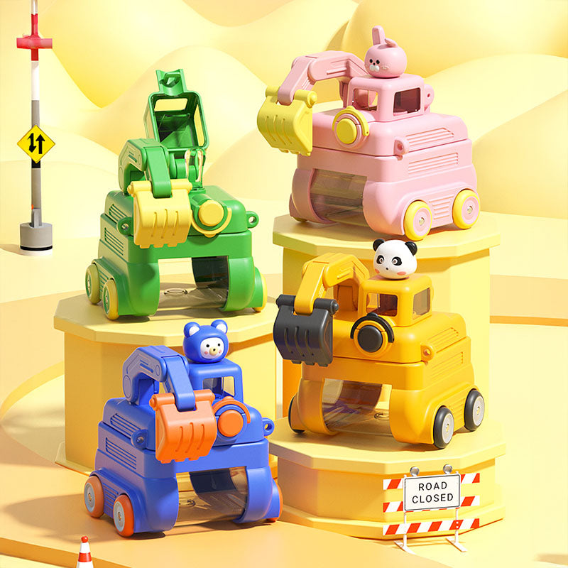 Excavator Water Bottle for Kids – With Carry Strap