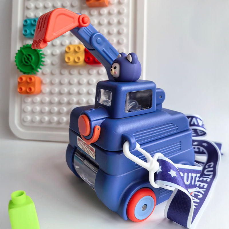 Excavator Water Bottle for Kids – With Carry Strap